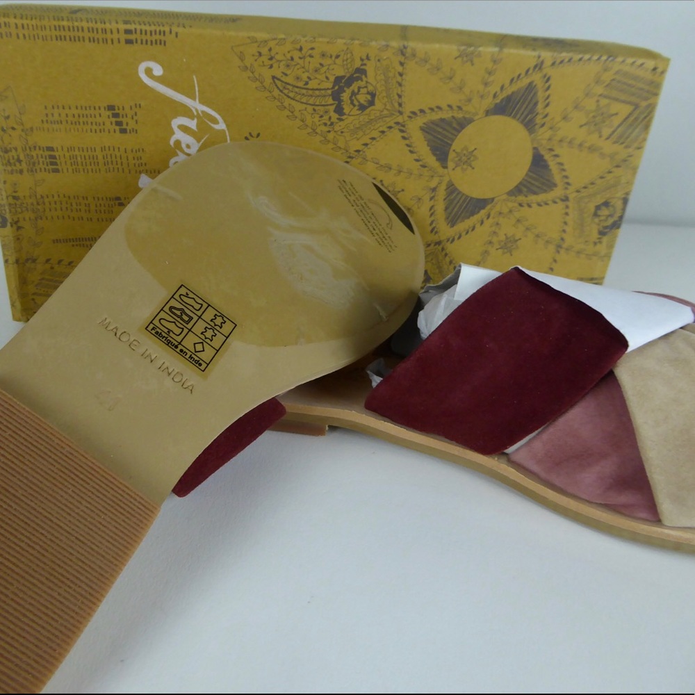 Free People Rio Vista Suede Leather Slide Sandals - Picture 4 of 6